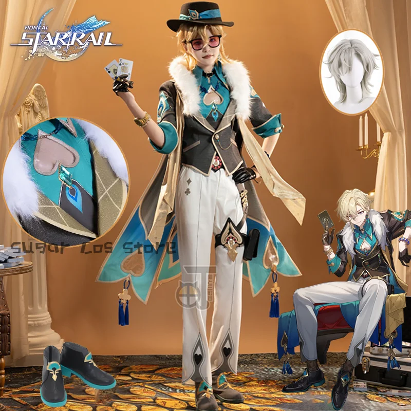 Игры Honkai Звездный рельс авантюрин косплей костюм парик обувь униформа для