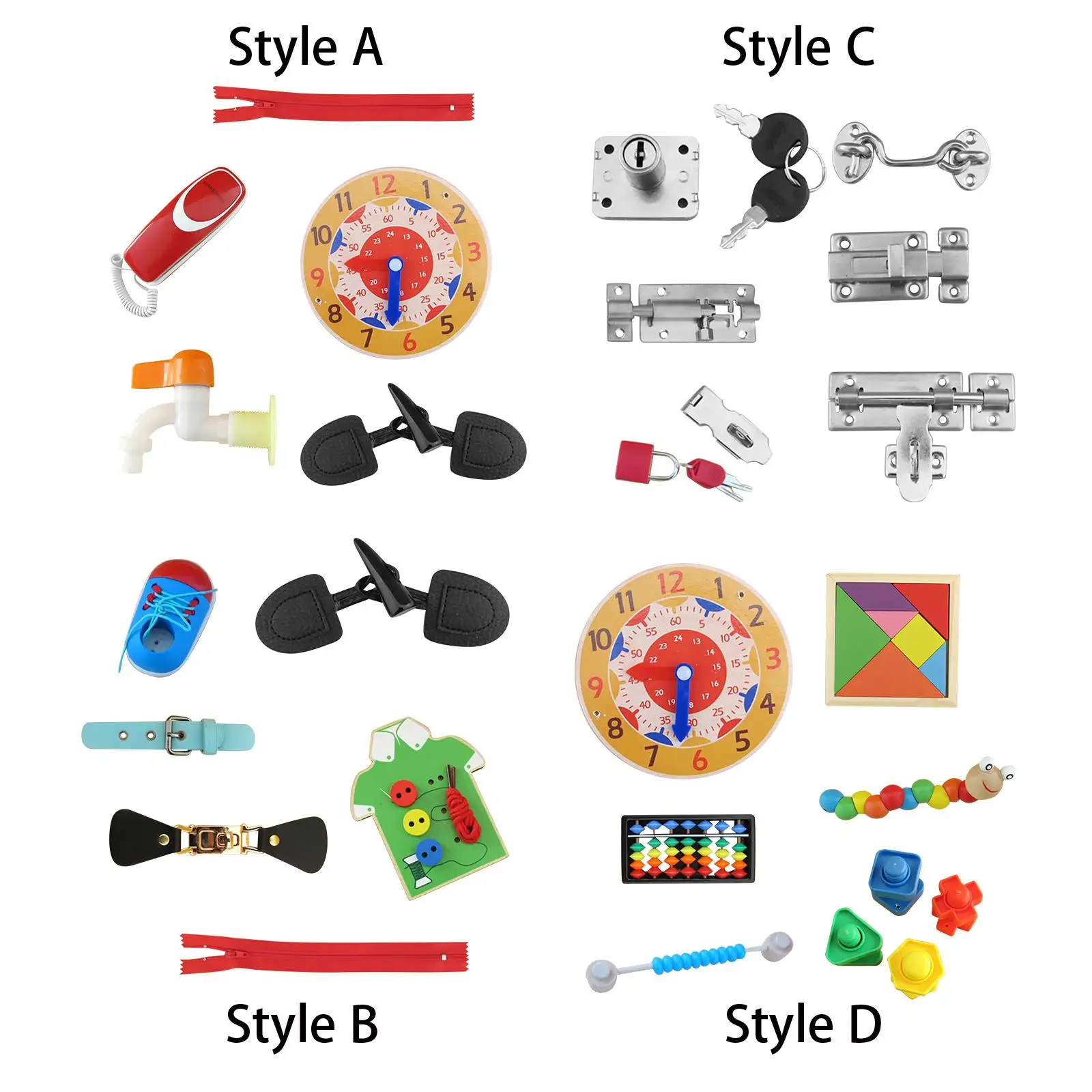 

Sensory Activity Board Creative Educational DIY Accessories Busy Board for