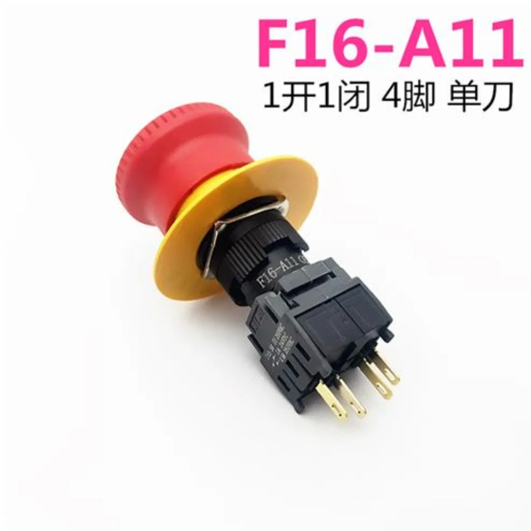 

1 шт./лот 16 мм Кнопка аварийной остановки переключатель аварийной остановки такой же, как F16-64S1WBR F16-A11
