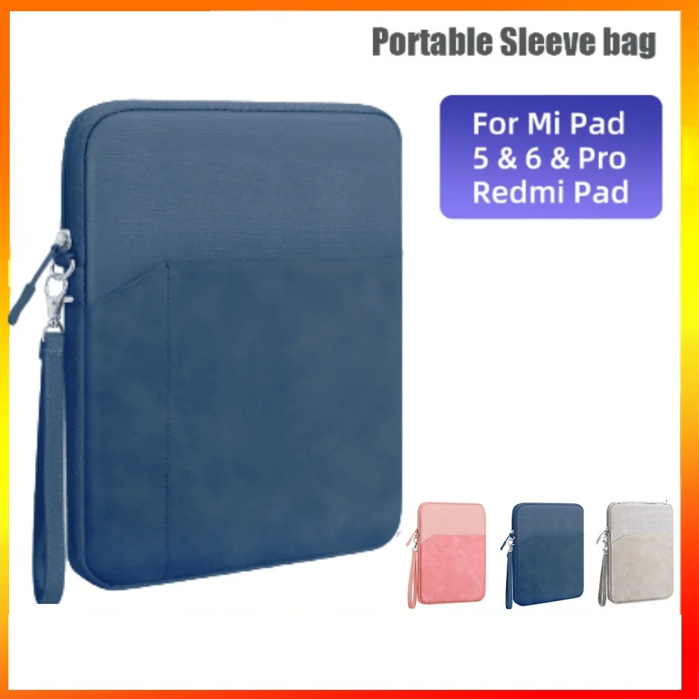 

For Xiaomi Mi Pad 5 Pad5 Pro 5G 11.0" Portable Sleeve Pouch Bag Shockproof Pockets For Redmi Pad 10.61 Mi Pad 6 Pro 11inch Case