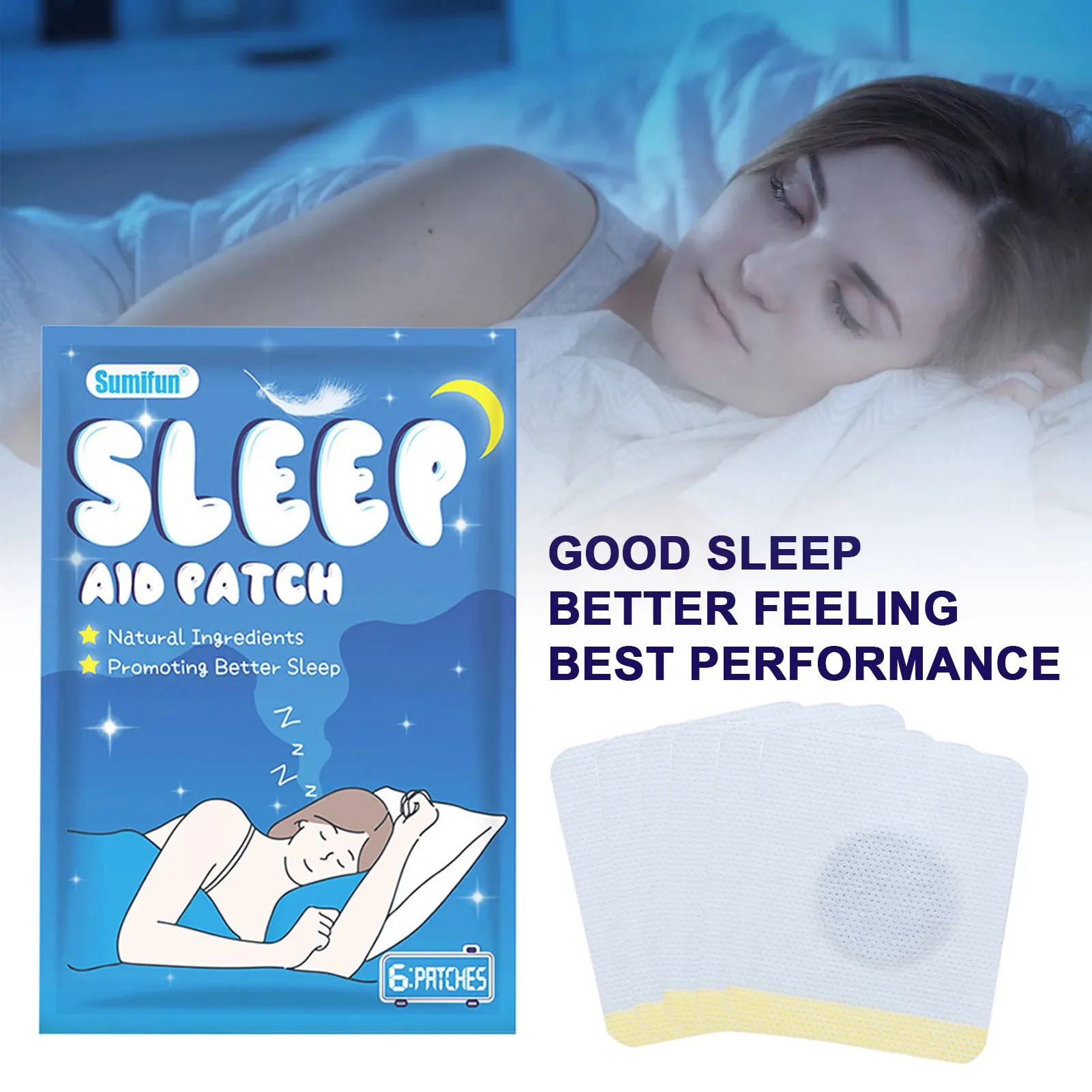 

Natural Sleep Aid Patches Herbal Ingredients Sleeping Patches Health Care Patches Relieve Stress Anxiety Sticker Promote Sleep