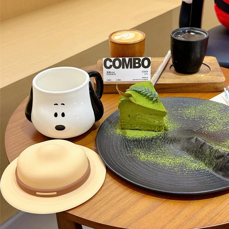 500 мл чистая керамическая кружка с рисунком Снупи кавайная креативная соломенная