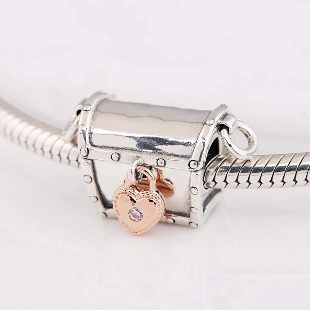 Подлинный женский браслет-браслет с подвеской в виде коробочки сокровищами