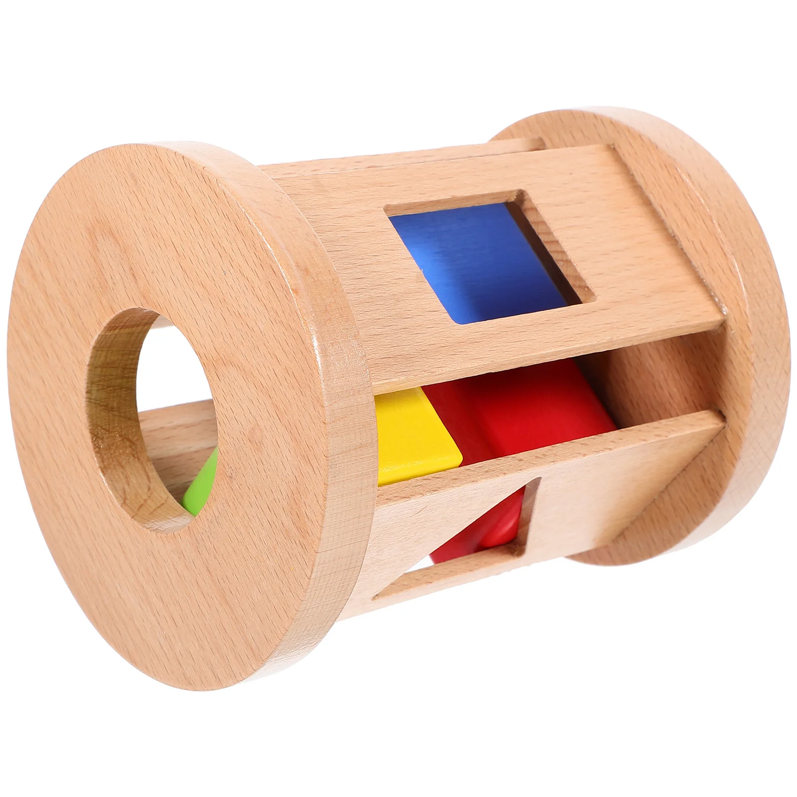 

1 Set Wooden Rolling Shape Sorter Cube Montessori Shape Sorting Box Kids Fine Motor Skills Toy