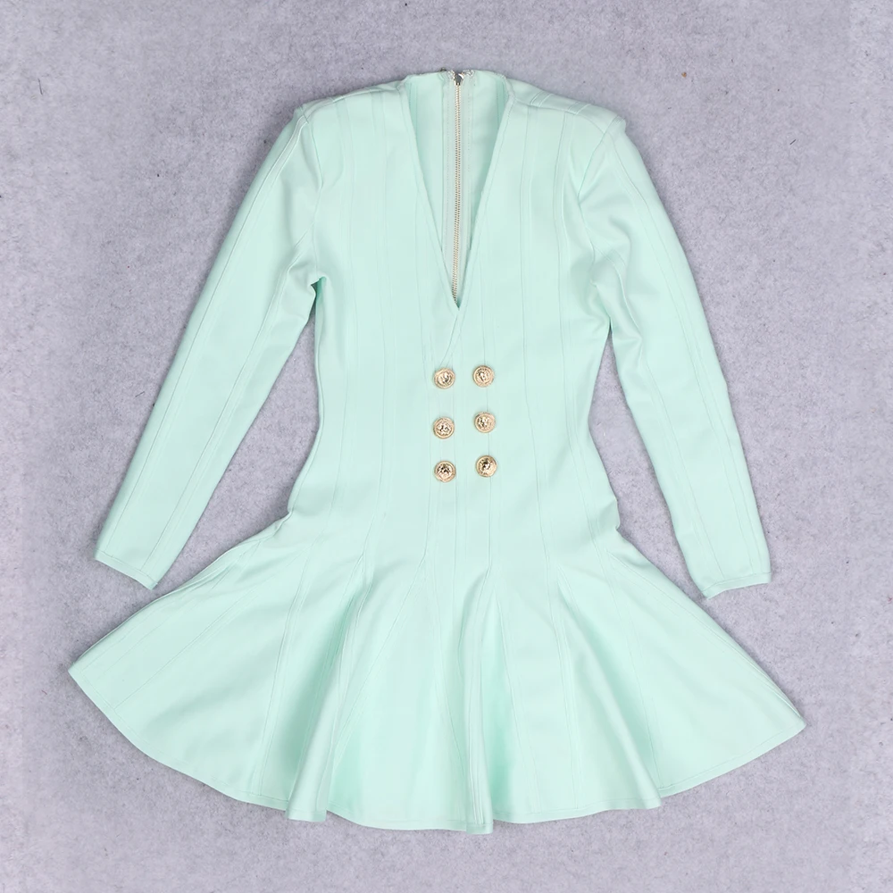 Новинка 2023 летнее повседневное женское Бандажное платье зеленое элегантное