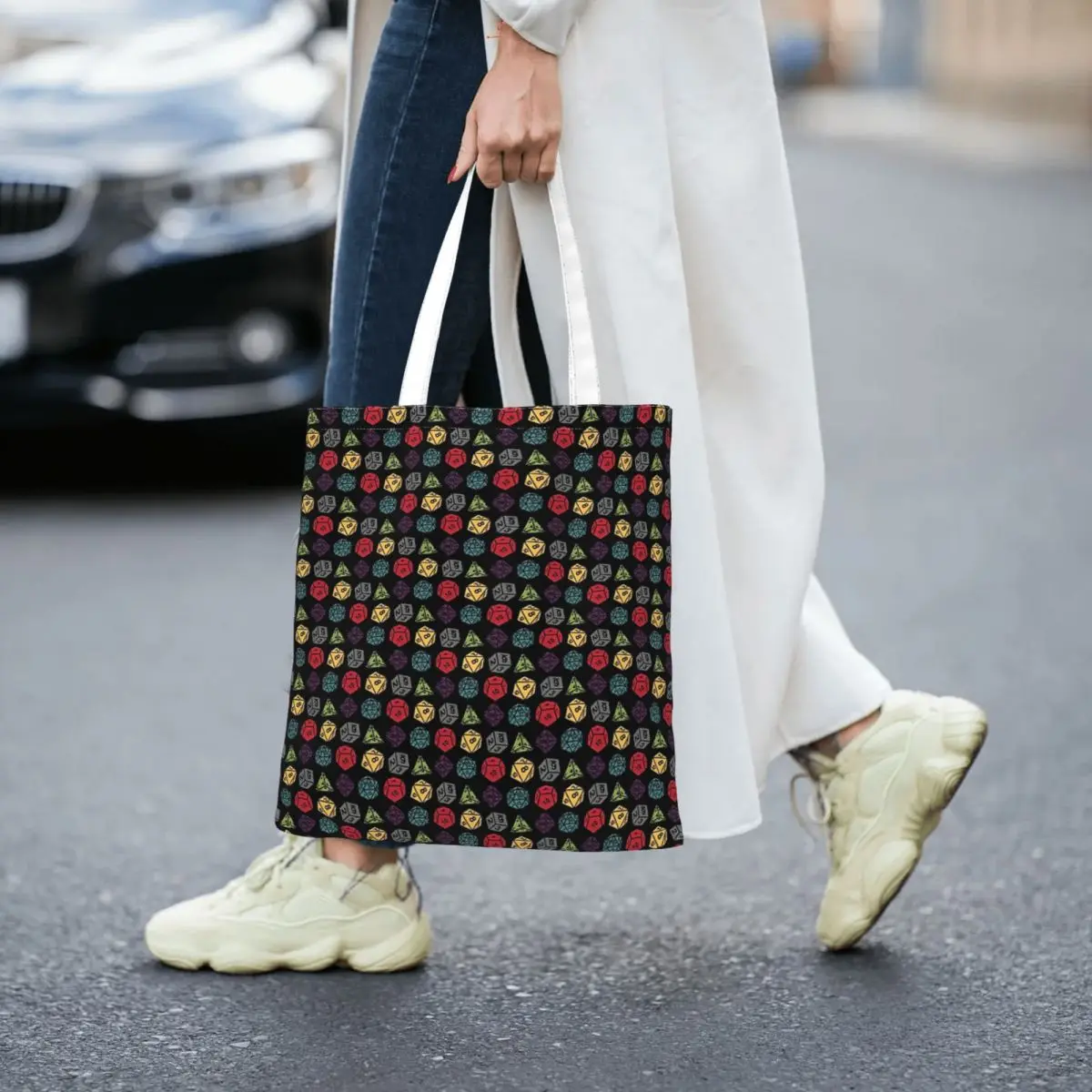 Critical Hit! Women Canvas Handbag Large Capacity Shopper Bag Tote Bag withSmall Shoulder Bag