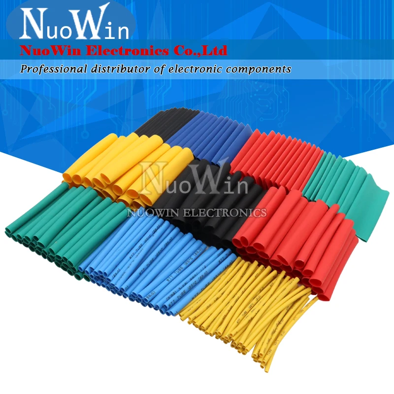 280 шт. полиолефиновые термоусадочные трубки в ассортименте изолированные для