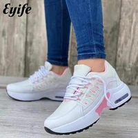 2022 womens trendy sneakers spring autumn new fashion mix color ladies lace up breathable casual shoes walking sport shoes