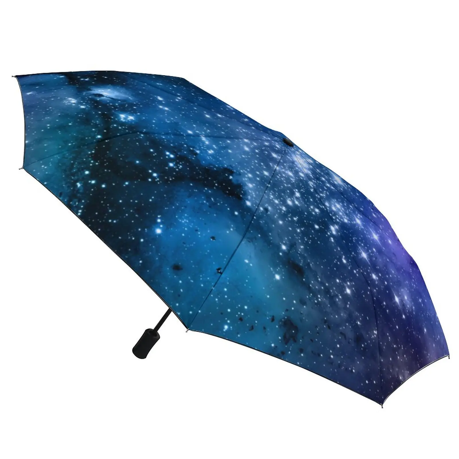 

Зонт Автоматический с принтом звездного пространства, 8 ребер, защита от ветра для любителей Галактики, черное пальто, портативные зонтики для мужчин и женщин