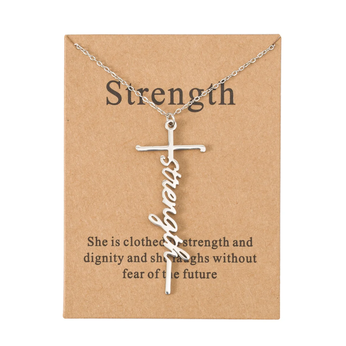 Stylowy naszyjnik z krzyżem ze stali nierdzewnej dla mężczyzn i kobiet napisem „Be Still” obrazem Jezusa Etniczny design ...