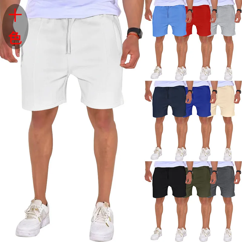 

2023 Summer men's casual shorts Large size men's shorts five quarter pants loose medium pants trend 10 colors