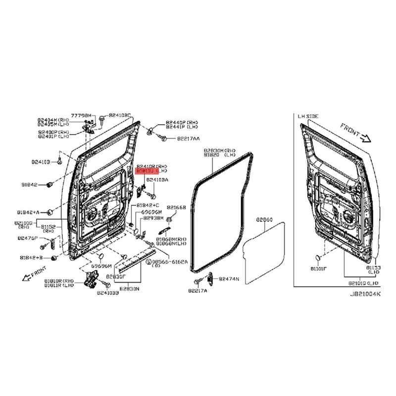 Мощный раздвижной дверной ролик средней яркости для Nissan NV200 всех моделей 1 пара