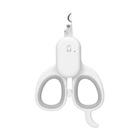 kitten double light scissors pet beauty nail clippers with usb charging professional dog cat toenail sharpener for grooming