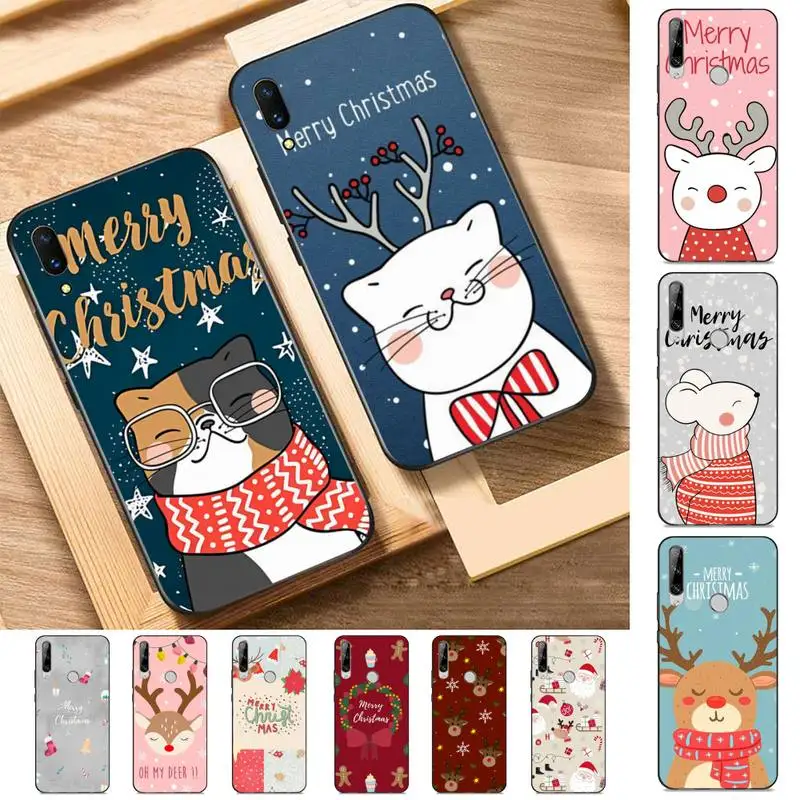 

Merry Christmas Phone Case for Huawei Y 6 9 7 5 8s prime 2019 2018 enjoy 7 plus