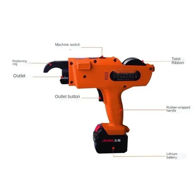 Wapening Tier Bindmachine 12V 3000Mah Automatische Koppelverkoop Machine Беспроводная литиевая батарея с драконом