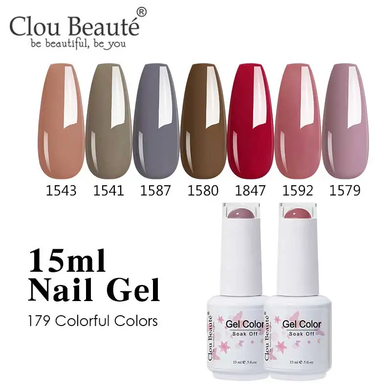 Гель-лак для ногтей Clou Beaute набор маникюра базового и топового покрытия лак -