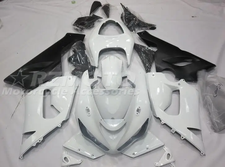 

Стильные новые комплекты обтекателей из АБС-пластика, подходят для Kawasaki Ninja ZX-6R ZX6R 2005 2006 05 06, кузов черного и белого цвета на заказ