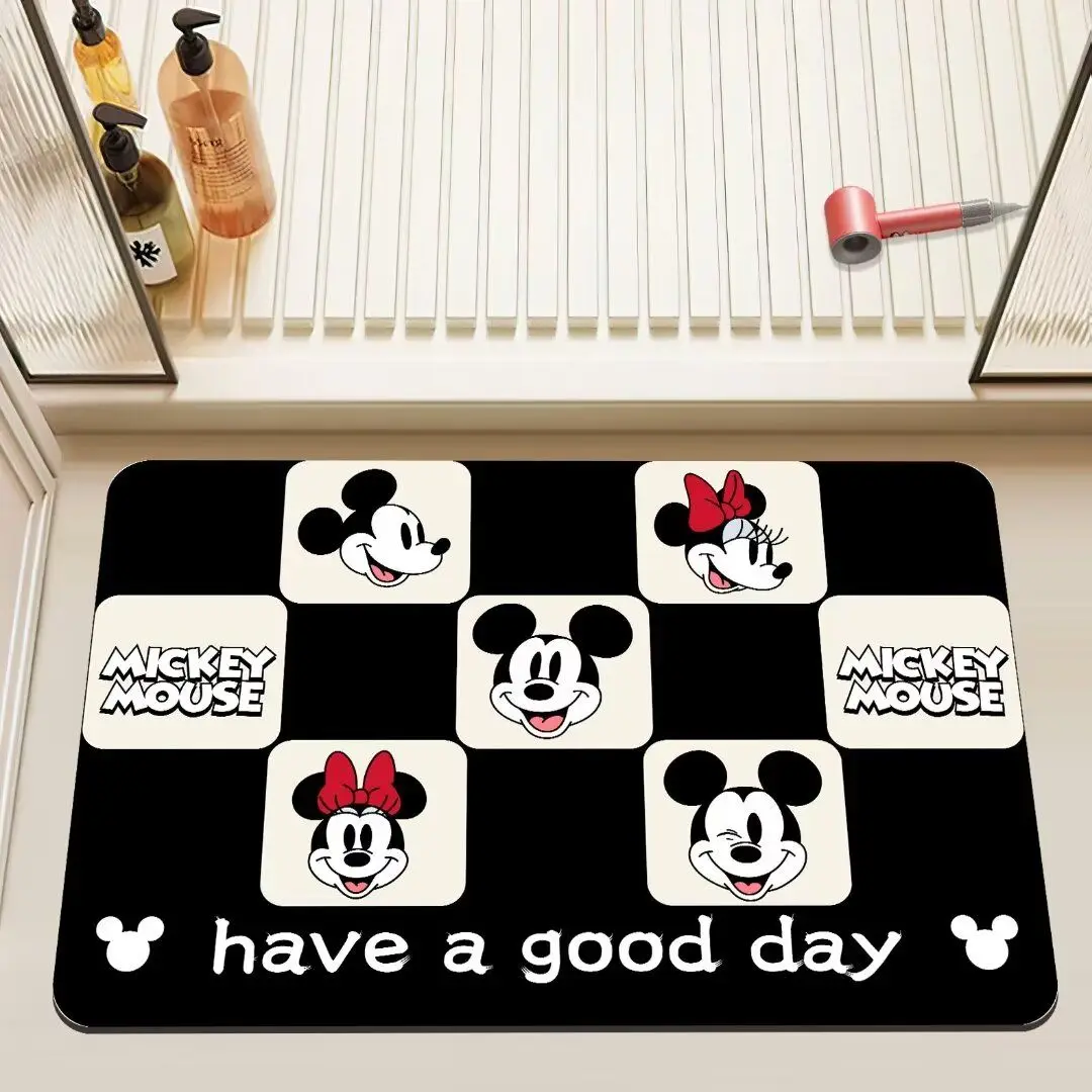 Абсорбирующий мягкий коврик из мультфильма Disney с изображением аниме Микки