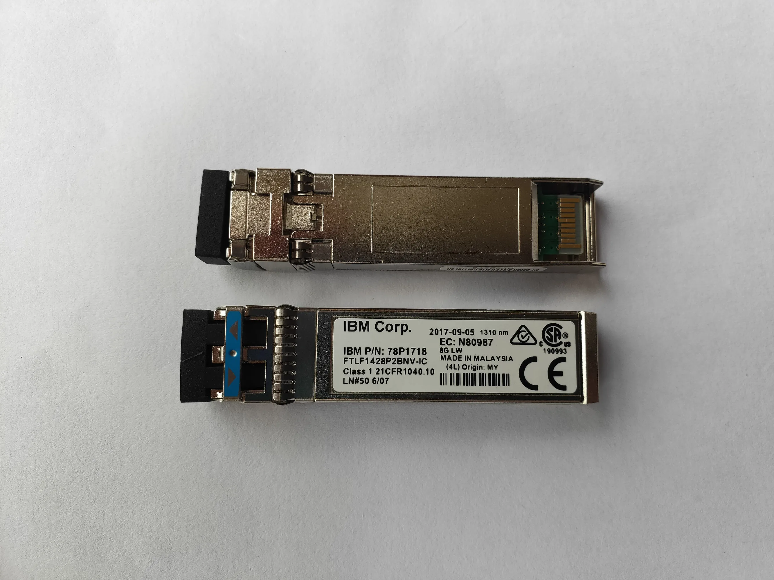 IBM Corp Module SFP 10KM 8G Fiber Optical Module/FTLF1428P2BNV-IC 78P1718 80987 1310NM SFP+ 8GB 10KM Fiber Transceiver