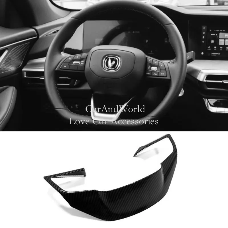 

Interior Steering Wheel Button Protector Trims Cover ABS Carbon Car Molding Accessories For Changan CS35 Plus CS35plus 2021-2023