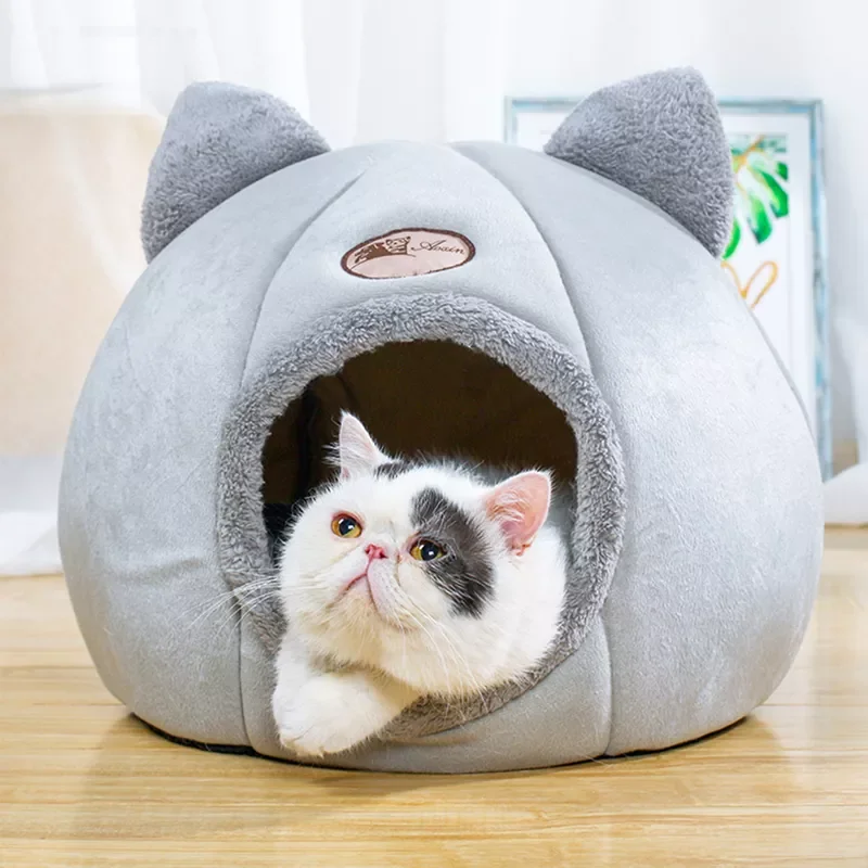

2023NEW Pet Winter Cat Bed Warm Small Dog Bed Self Warming Cat Bed House Removable Puppy Cushion Mat Cat Nest Cave Bed For Cats