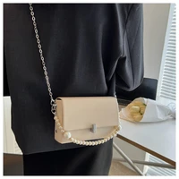 luxury designer handbag for womens bag 2022 trend small flap bags women small crossbody bags with pearl chain