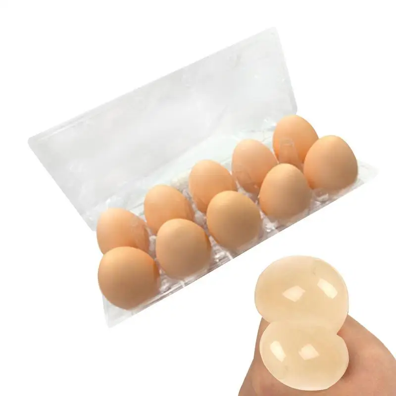 

TPR Simulation Eggs Creative Food Venting Bead Ball Decompression Squeeze Toy Soft Stress Relief Novelty Fun Toys