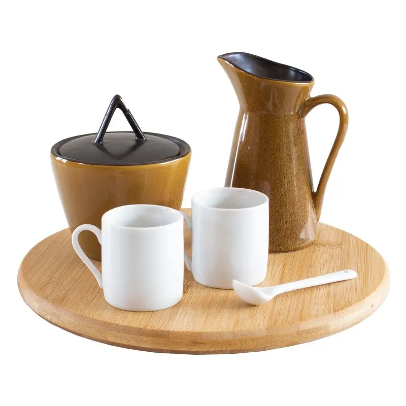 

Beautiful Bamboo Rotating Lazy Susan Kitchen Turntable for Pantry Cabinet or Table - Easy Access & Smooth-Stop Swivel Action.