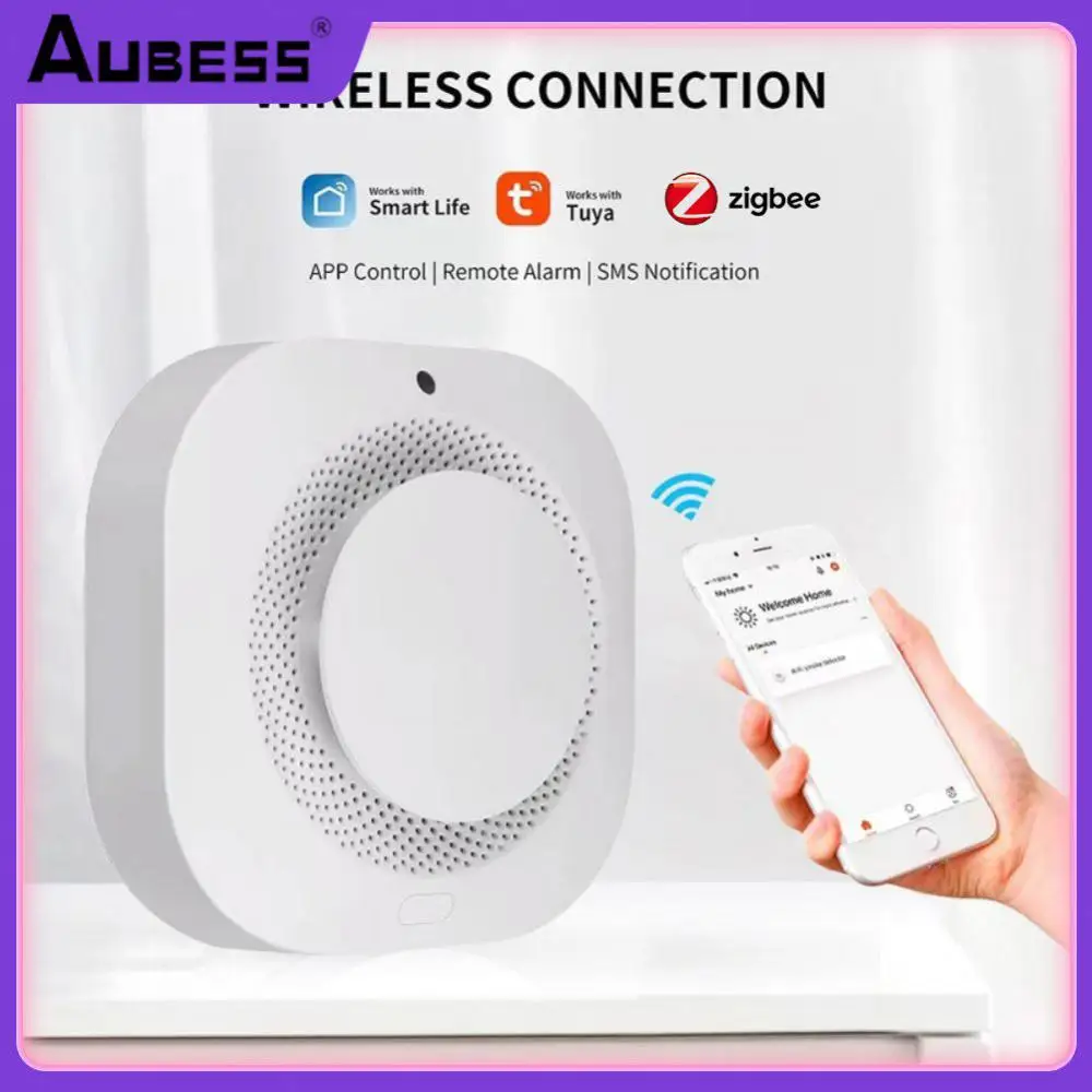 

Wireless Smoke Sensor Zigbee Progressive Sound Photoelectric App Control Family Security Smoke Detector 9v Smart Fire Alarm