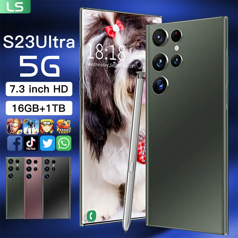 

Смартфон LS S23Ultra, 7,3 дюйма, 6800 мАч, 16 ГБ + 1 ТБ, 48 + Мп