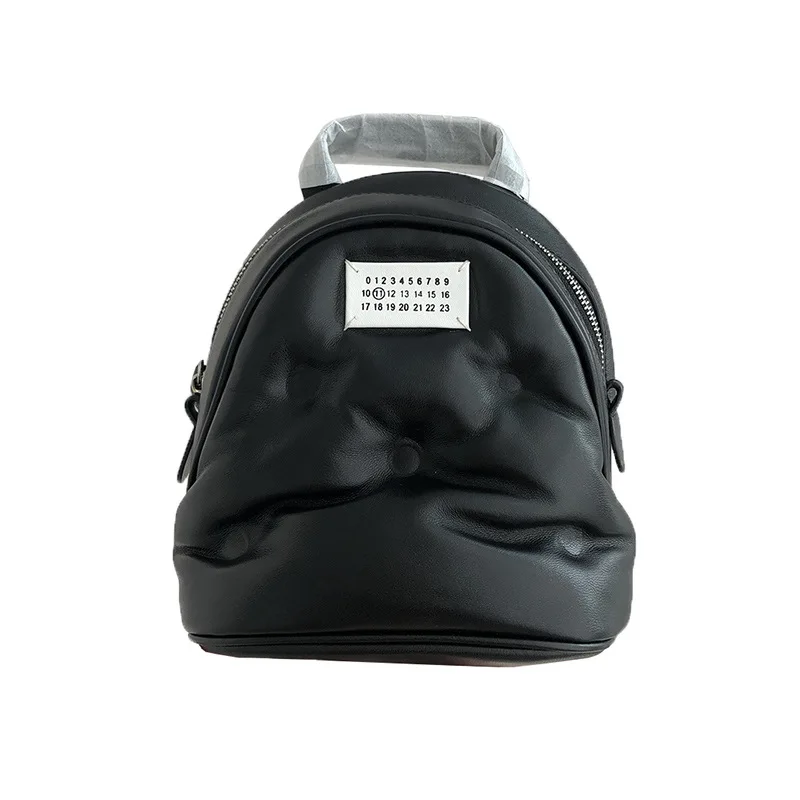 Luxury Margiela Backpack Women's 23FW New MM6 Sheepskin Leather Chain Shoulder Crossbody Cloud Bag Versatile Casual  Advanced