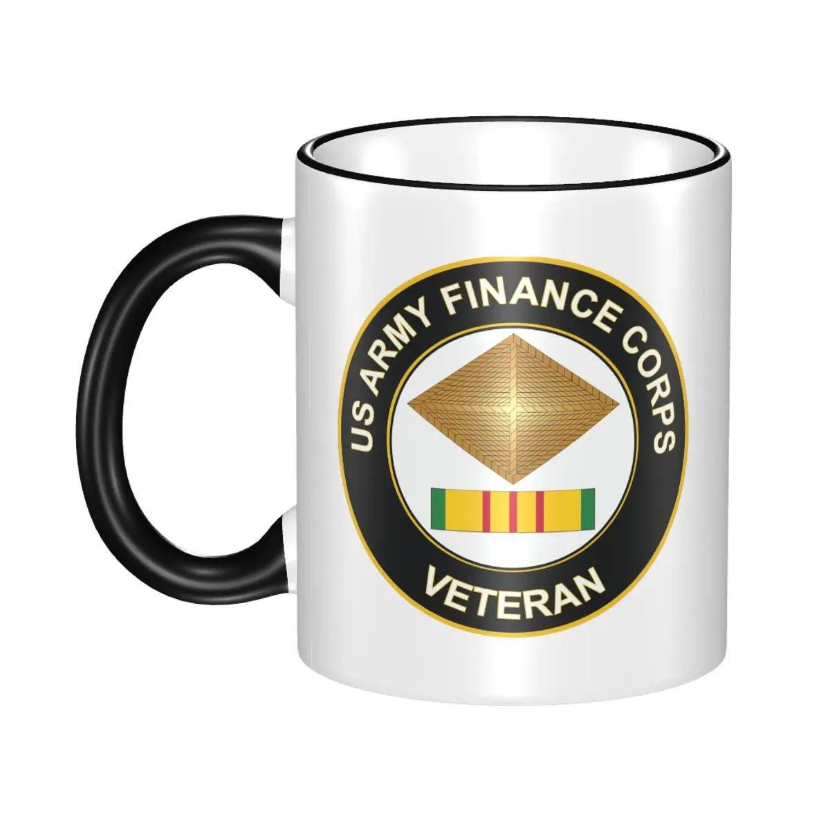 

Армия корпус финансы Вьетнам Ветеран наклейка пивная чашка фарфоровая кофейная кружка чайная чашка 11 унций керамические кружки