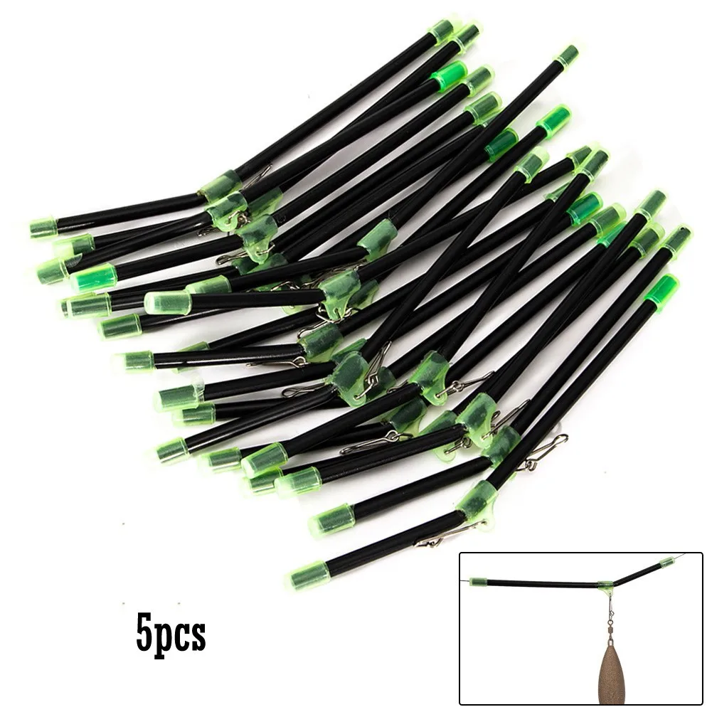 

5PCS Fishing Anti Tangle Feeder Booms Luminous Anti Tangle Booms With Snaps Fishing Balance Connector Fishing Tackle Accessory
