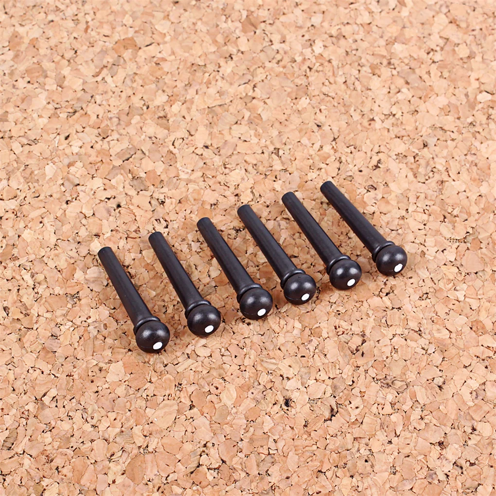 

6 шт. штифты моста гитары, запасные части, гайки гитары