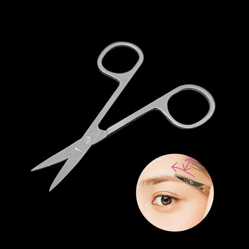 

1/2/3/5Pcs Eyebrow Scissors Curved Cuticle Scissors Eye Brow Manicure Hair Removal Tools Beauty Makeup Eyebrow Trimmer