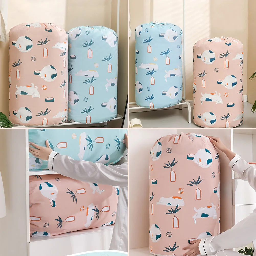 

Printed Quilt Clothes Storage Bag Folding Duvet Blanket Sorting Bags Dustproof Closet Under-Bed Storage Moisture Proof Organizer