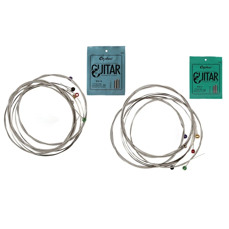 

Orphee 12Pcs Electric Guitar String Set Nickel Alloy String Super Light Tension &Great Bright Tone RX19 & RX17