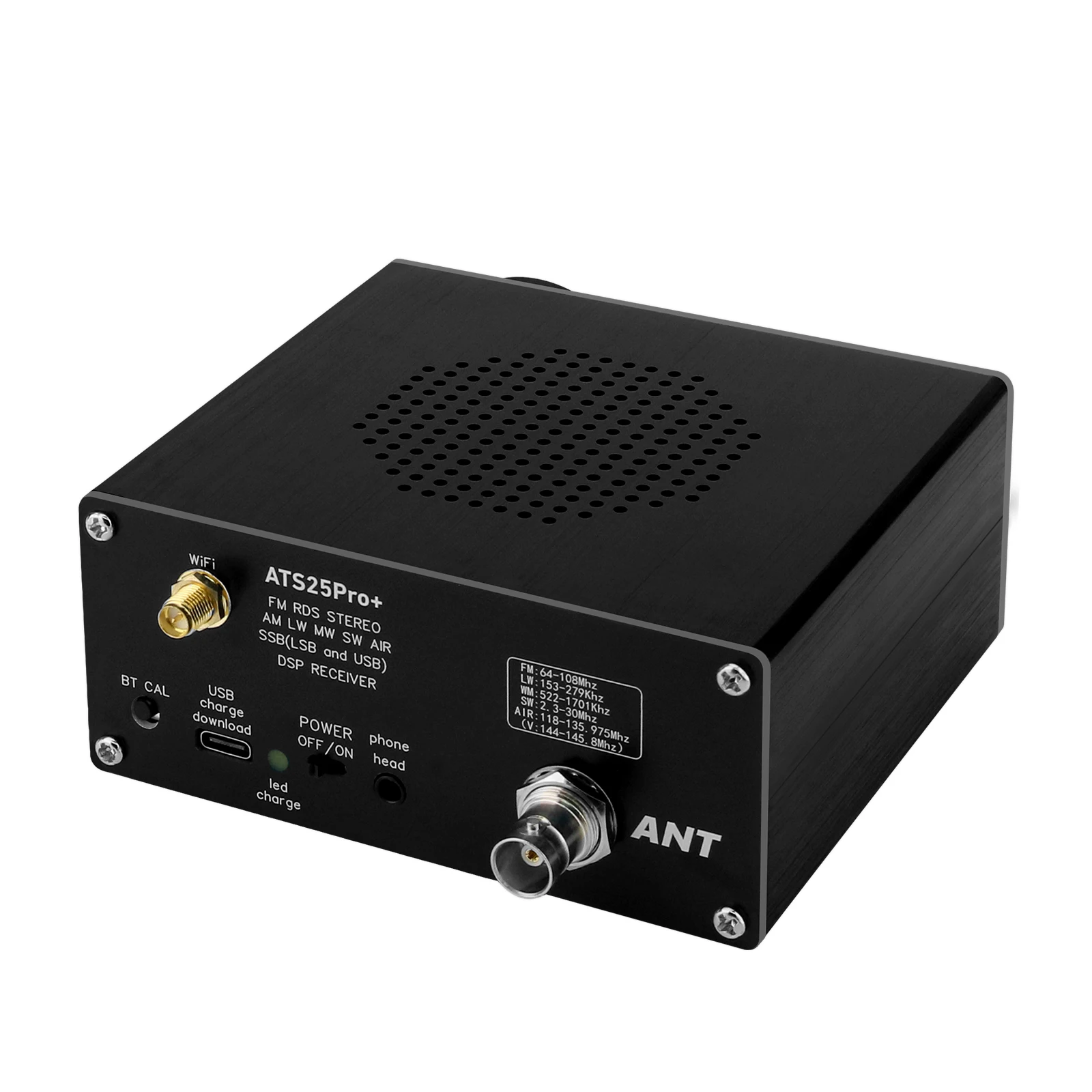 HAMGEEK ATS25 Pro+ поддержка Bluetooth Wi-Fi AIR диапазона FM SW SSB MW LW SDR приемник авиационного