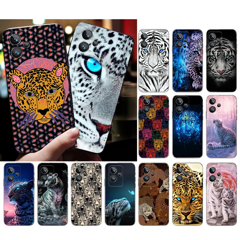 

Phone Case for OPPO Realme GT 2 Pro X2 Pro XT C25S 9 8 7 6 Pro 6i GT Master C3 C21 C21Y C11 X3 SuperZoom leapord Tiger Animal