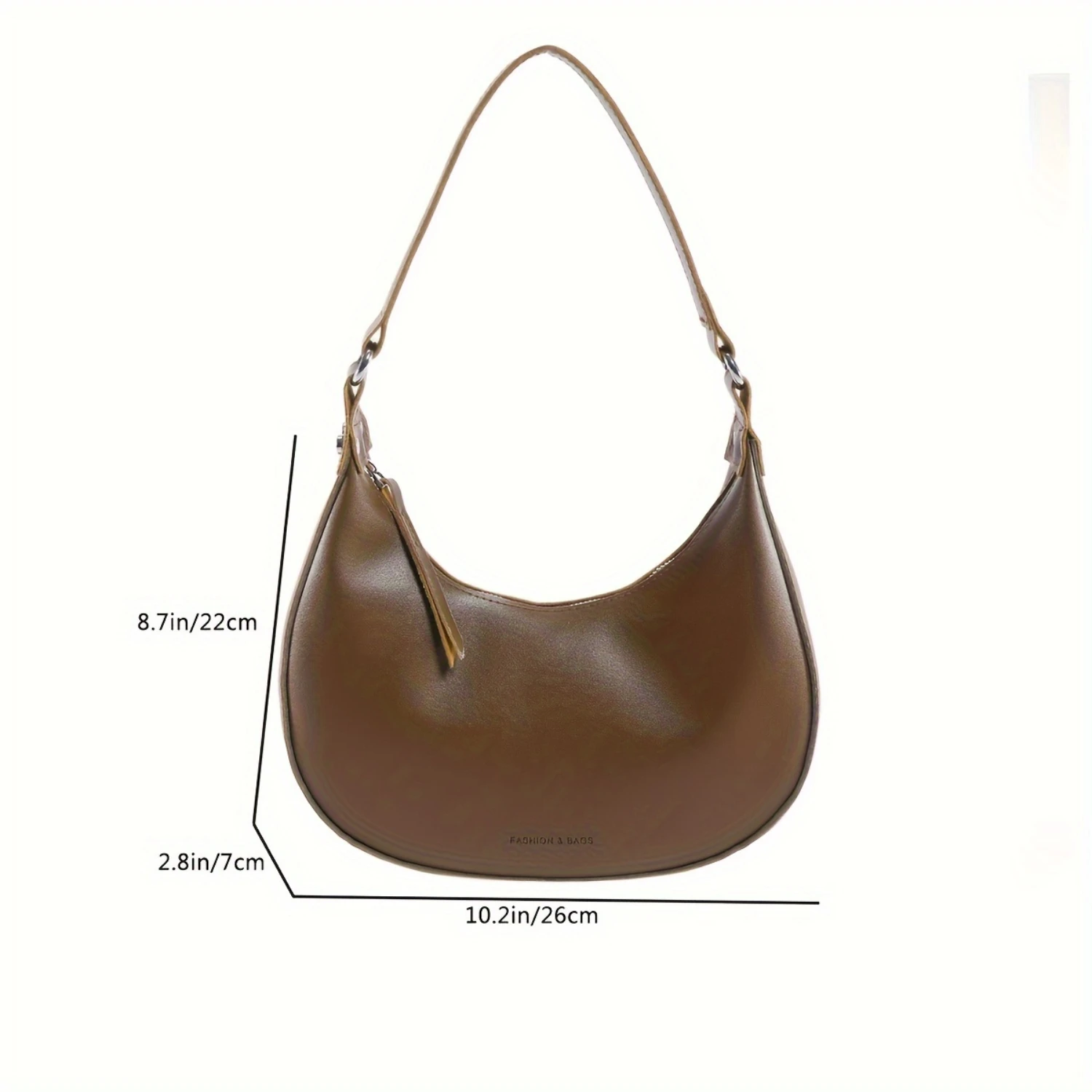 Сумка Хобо Женская однотонная универсальная сумка-полумесяц для подмышек