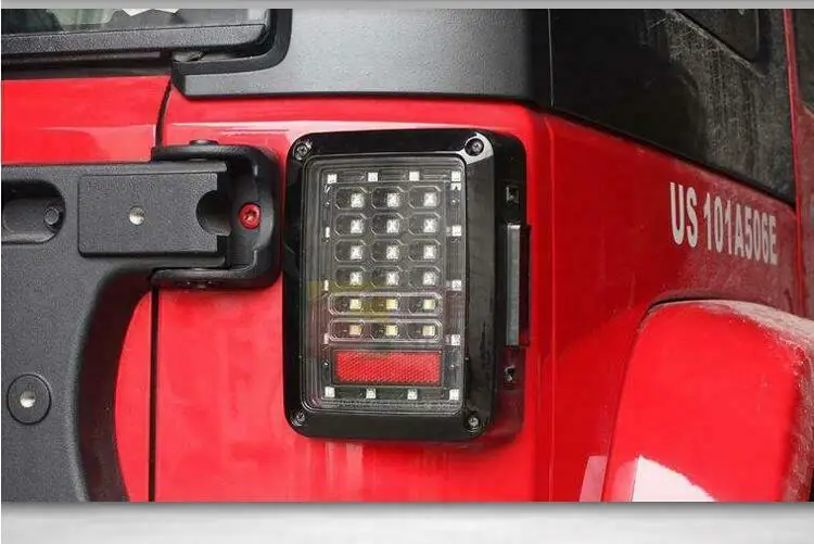 

For jeep wrangler JK 2007-2017 LED tail light lamp assembly brake reverse 2PC