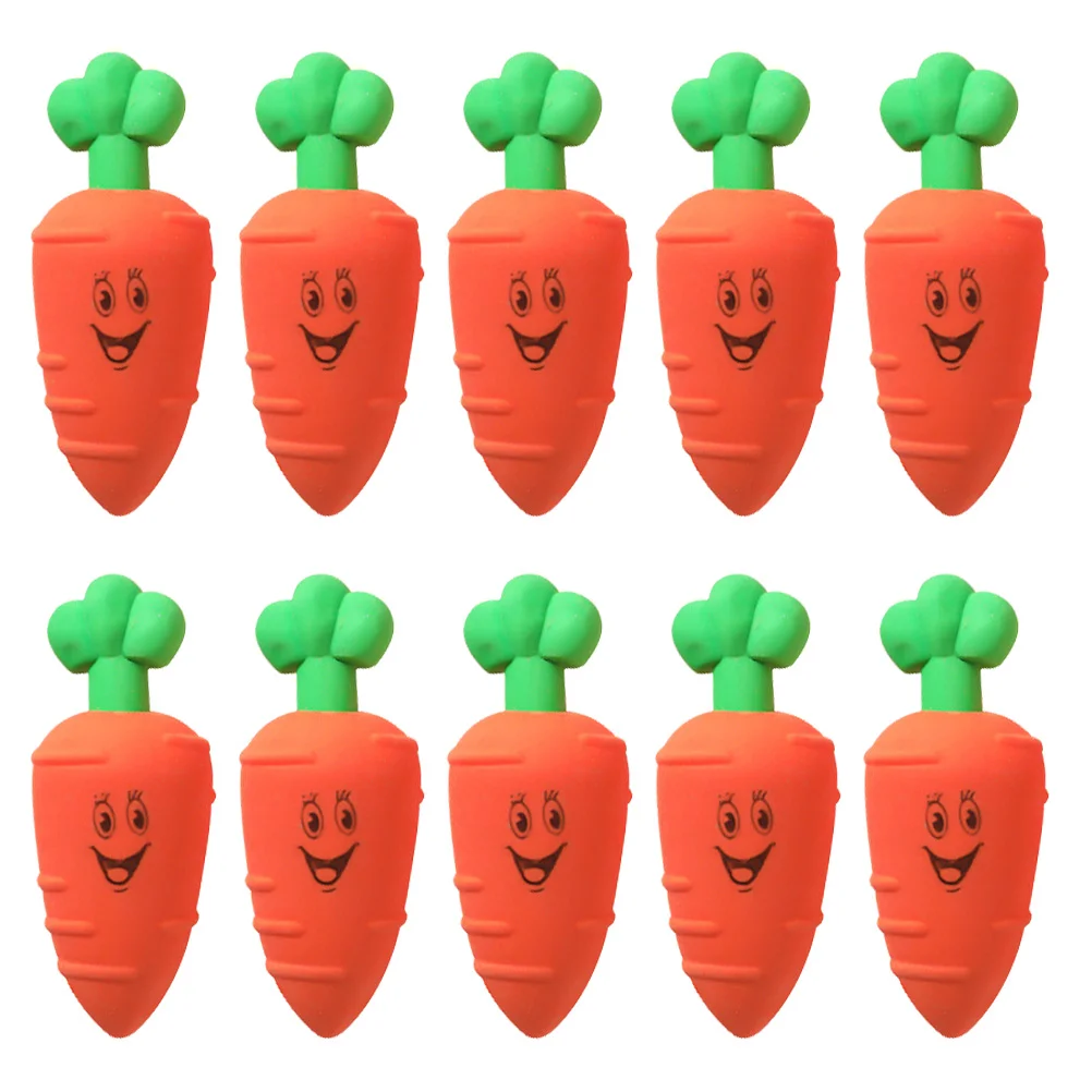 

Eraser Erasers Students Stationery Kids Filler Cutetreatrewards Teacher Novelty Painting Carrotadorable Cartoon Eraserstoys