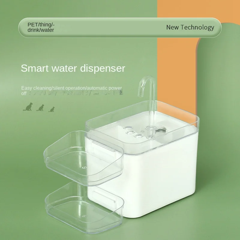 

2L Double Layer Cat Water Dispenser Water Dispenser USB Smart Pet Water Dispenser Automatic Circulating Live Water Filter