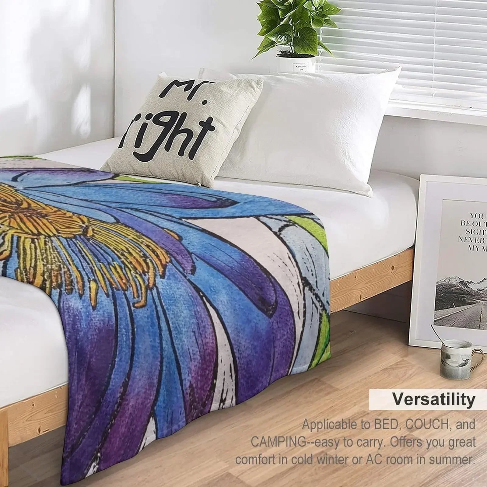 Кимберли водная Лилия Linoprint цветное одеяло полярное для дивана одеяла Кайда