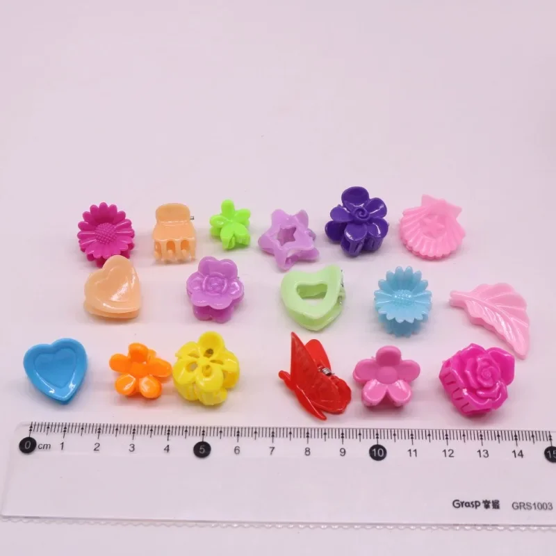 100 шт. красочные маленькие заколки для волос девочек милые цветочные звезды
