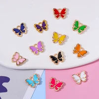 10pcs 1013mm color new product metal drop oil butterfly jewelry animal pendant diy bracelet necklace jewelry making accessories