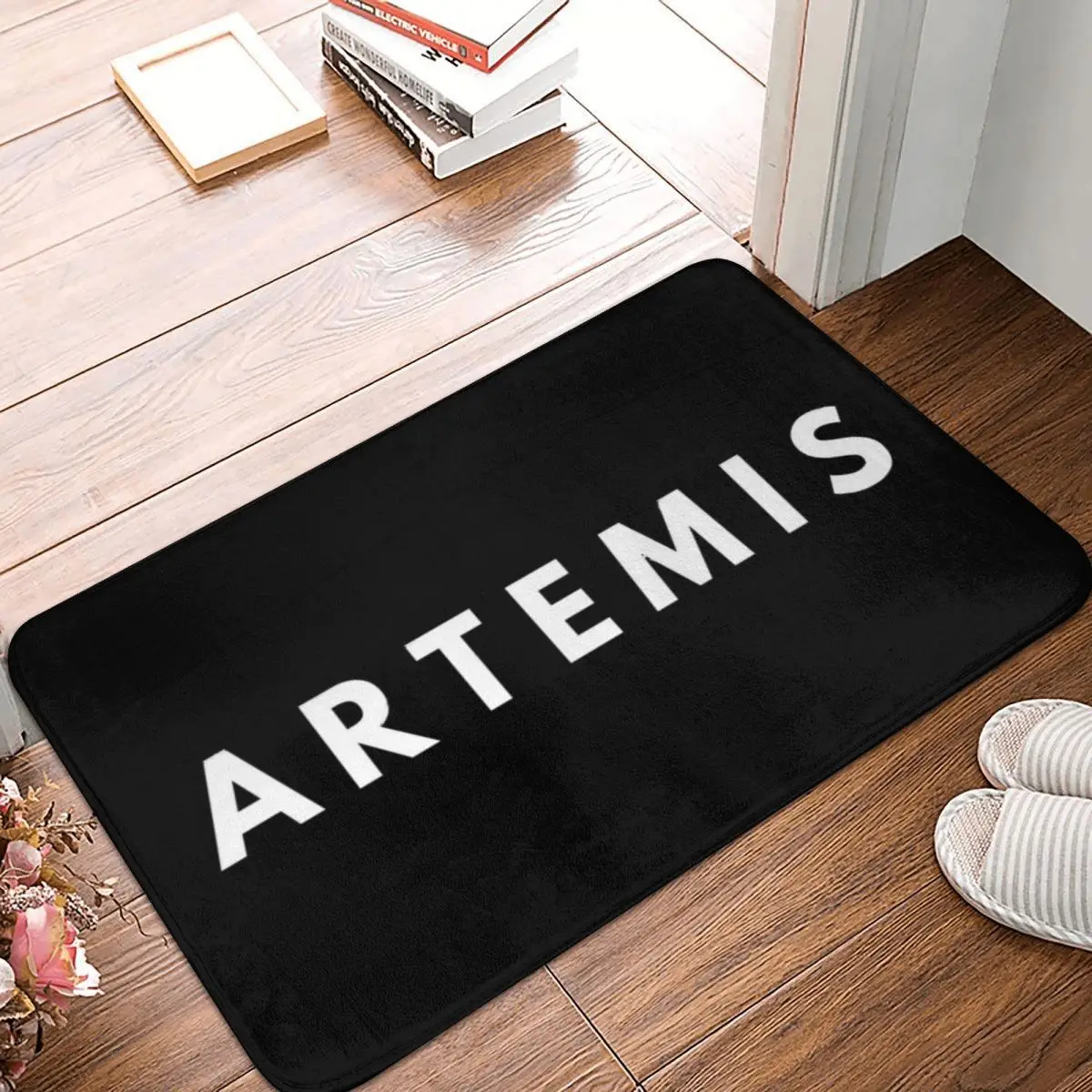 

Artemis Greek Mythology Olympian Goddess Typography Bath Door Mat Rug Carpet Decor Entrance Living Room Home Kitchen Bathroom