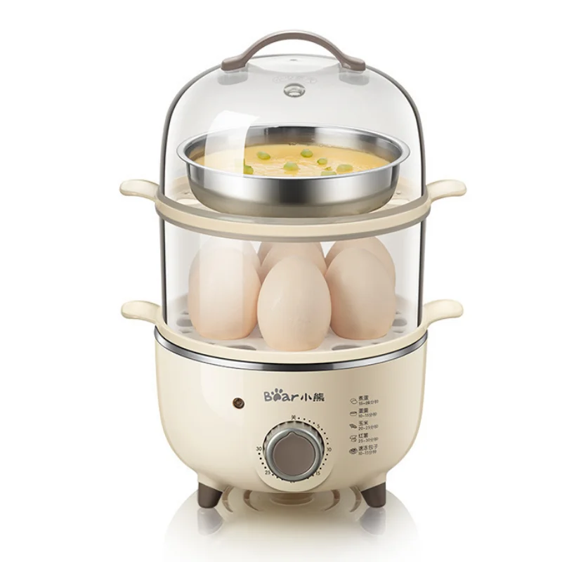 

Bear 220V 2 Layers Household Electric Steamer Portable Egg Cooker Food Breakfast Steaming Cooking Machine Boiler ZDQ-B14R1