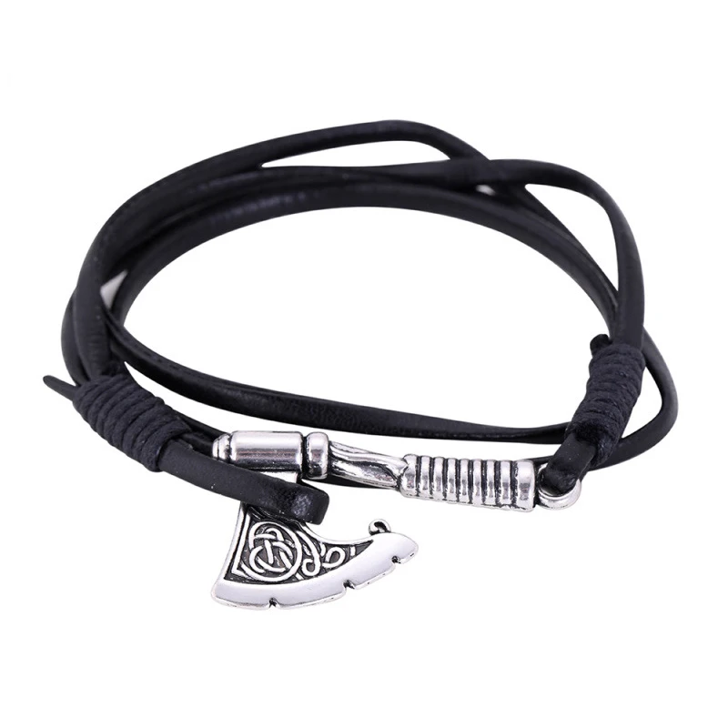 

Fashion Vintage Viking Axe Wrap Anchor Bracelet Men Leather Rope Bracelets Leather Accessories Slavic Perun Men Jewelry Gift
