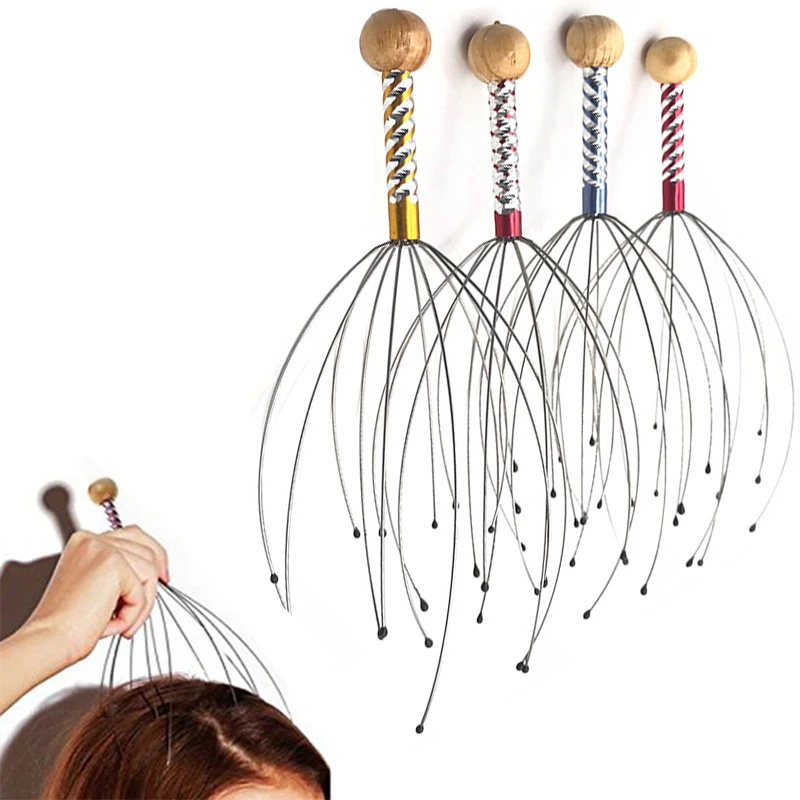 

Octopus Head Massager Scalp Relaxation Relief Body Massager Remove Muscle Tension Tiredness Metal Head Massager Instrument